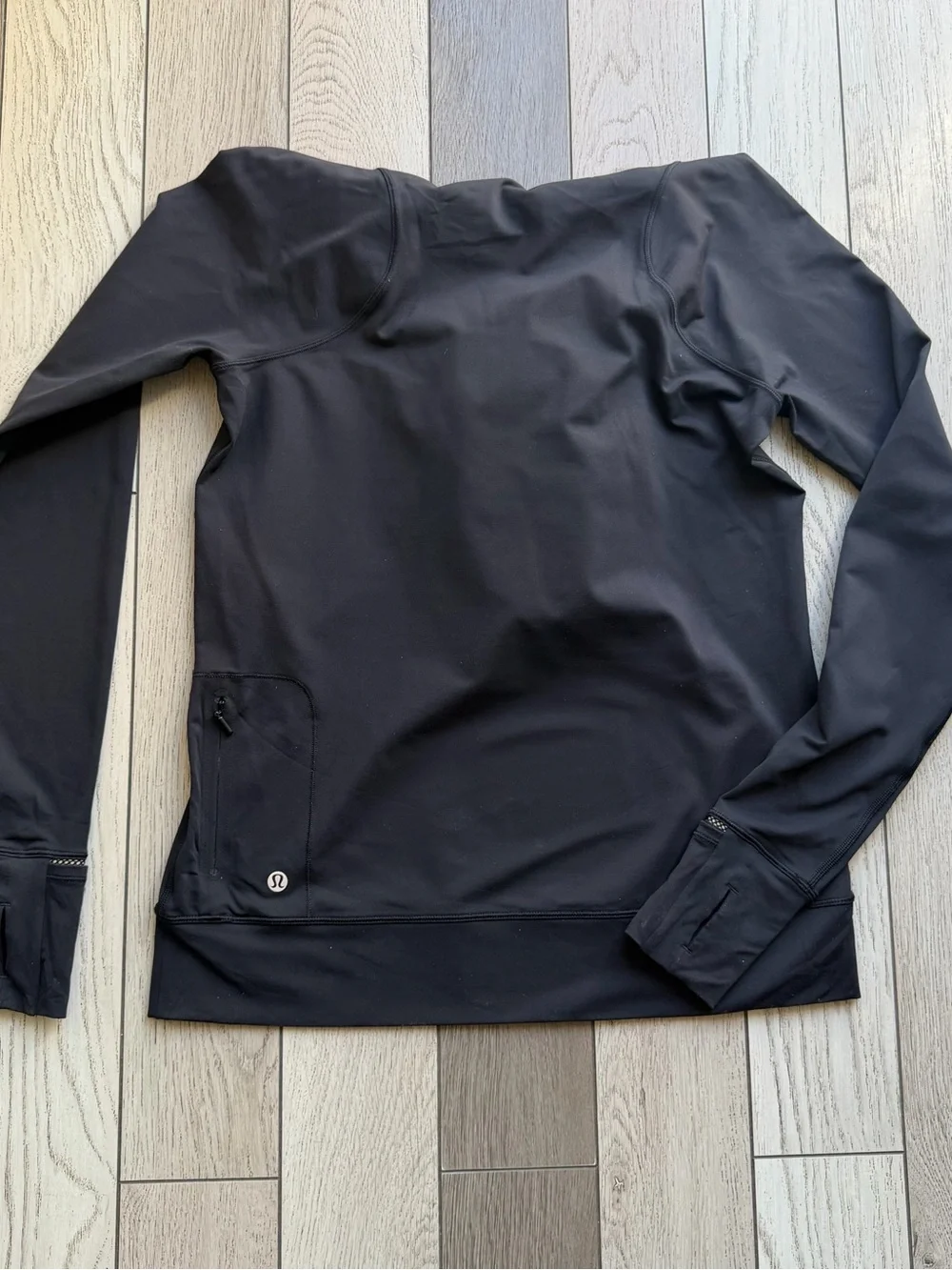 Lululemon Women’s Black Hooded Performance Pullover Jacket 6